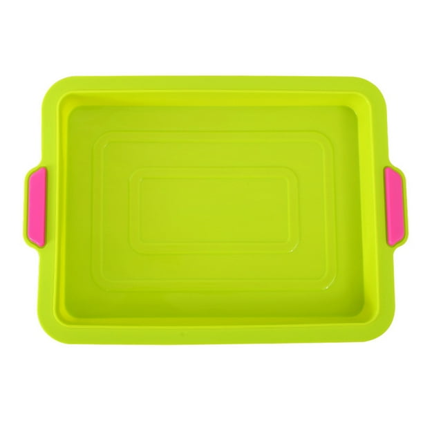 Yuarrent Bandeja de silicona gruesa para hornear, molde Rectangular para tostadas de pan, molde para pasteles resistente al calor, pudín, hojas Herramientas y accesorios para hornear
