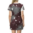 thumbnail image 4 of Senior 2025 Airbrush Apparel, Graduate, Gray, Maroon, T-Shirt Dress (AOP), 4 of 4