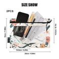thumbnail image 3 of Birds on Branch with Flower 2 Pack Pencil Pouch for 3 Ring Binder Smooth Zipper Folders with Pockets Clear Window Pencil Case, 3 of 6
