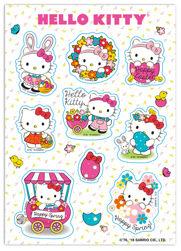 WEB限定デザイン Hello Kitty- Easter 2017 Sticker Set 並行輸入品