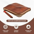 thumbnail image 4 of Monedero de , para Mujeres y Hombres Cartera Vintage Hecha a Mano, Mini Tarjetero, Monederos con Cremallera, 4 of 5
