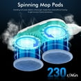 thumbnail image 3 of Angtra  scrubbing Steam Mop with LED Headlights, Rotating Mop Pads, All-in-One Hard Floor Cleaner, Steam and Spin Control, 3 of 8
