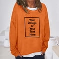 thumbnail image 3 of Fiaer,Oversized Loose Fitting Sweatshirts for Women Casual Cute Crew Neck No Hooded Hoodies Solid Fall Pullover Workout Plain Y2k Comfort Tops Orange XXL, 3 of 9