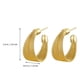 thumbnail image 3 of 2 pares de mujeres aretes decorativos semi-geométricos joyas de oreja regalos (dorado), 3 of 5