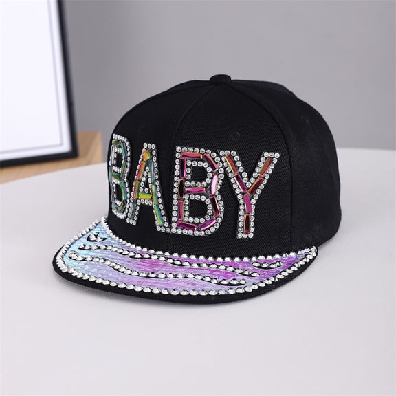 CNJKEHIUV Under $5 Womens Hats Baseball Caps Adjustable Original Sequins Classic Low Profile Cotton Hat Unconstructed Plain Cap Men Women Casual Sports Cap Hat Black One Size
