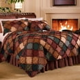 thumbnail image 1 of Donna Sharp Courtepointe King - Courtepointe en Coton Campfire Lodge avec Motif Patchwork - Lavable en Machine, 1 of 4