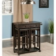 thumbnail image 3 of Winsome Suzanne 3-PC Space Saver Set, 2 Tuck-away Stools, Smoke Finish, 3 of 10