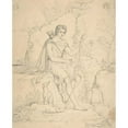 thumbnail image 2 of François Jacques Fleischbein 20x24 Black Ornate Framed Double Matted Museum Art Print Titled: Young Man with Bow and Arrow (1832), 2 of 5