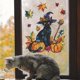 thumbnail image 4 of Calcomanías para ventanas de Halloween y otoño de Donemore, calcomanías decorativas de calabaza y hoja de arce de gatito negro otoñal, decoración para la sala de estar, el hogar y la cocina con, 4 of 7