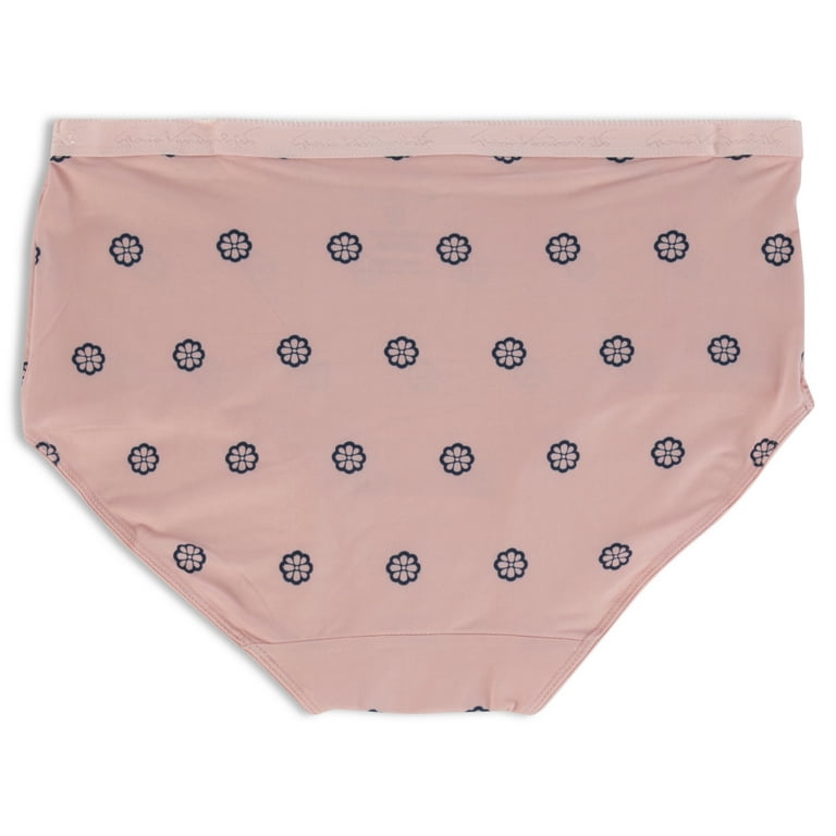 Gloria Vanderbilt Women's Tagfree Seamless Print Brief Panties, 3-Pack 