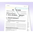 thumbnail image 2 of 2 Part Dealer Buyers Guide Form, English Format - As is - No Dealer Warranty/Dealer Warranty 300, 2 of 5