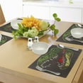 thumbnail image 4 of Ambesonne Dinosaur Place Mats Set of 4, Aggressive Wild T-Rex, Standard Size, Dark Brown Fern Green, 4 of 6