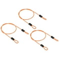 thumbnail image 1 of Unique Bargains Security Cable 2.5mm x 0.5m/1.64ft Coated Luggage Lock Wire Rope with Double Loop, Clear Orange, 3 Pack, 1 of 5