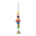 thumbnail image 2 of M Buder 6 Piezas Juguetes Colgantes Coloridos de Madera y Metal para Loros y Pájaros, Set de Columpio con Campanas para Jaula, Ideal para Entretener y Ejercitar a su Mascota, 27 cm / 10.6 inches, 2 of 9