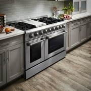 Thor Kitchen 48 Inch 6 Burner Gas Range Double Oven, Stainless Steel