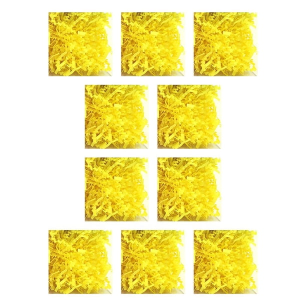 Billuyoard Hierba de Pascua Papel triturado Relleno DIY Confeti Decoración de la boda Suministros de embalaje para la escuela Aula Amarillo claro Type1 NO1 Billuyoard CBP255706