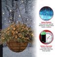 thumbnail image 3 of National Tree Company 20" Prelit Artificial Christmas Pine Hanging Basket, 3 of 5