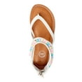 thumbnail image 2 of Wonder Nation Girl's ankle strap Gladiator Sandals, Open Toe White, 5, 2 of 3