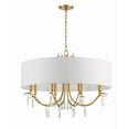 thumbnail image 5 of Crystorama Rollins 8 Light Antique Gold Chandelier - 32"W x 24"H, 5 of 9