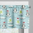 thumbnail image 5 of Ambesonne Funny Valance & Curtain, Penguin Snowman Ice Floe, 55"x45", Multicolor, 5 of 6