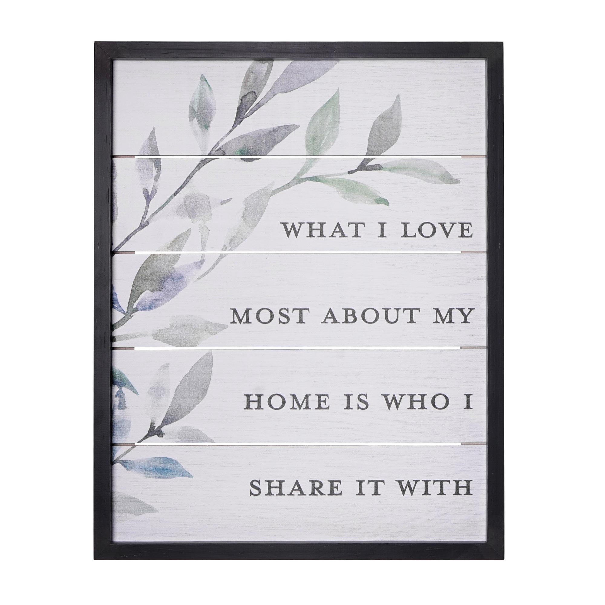 Crystal Art Gallery Framed Typographic Box Top Wall Art 15" x 19"