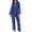 Blue, variant on yievot Womens Pajamas Set Satin Long Sleeve Sleepwear Button Down Shirts and Pants Nightwear Soft Pj Sets