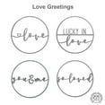 thumbnail image 3 of Rusted Orange Metal 15" Minimalist You & Me Love Sign, 3 of 5