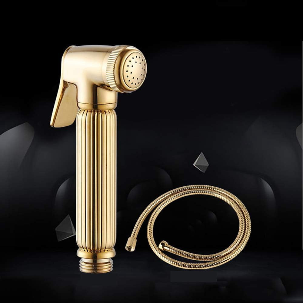 Bidet Sprayer Faucet Set with Cold Water Brass Handheld Toilet Bidet Attachment Pressure Sprayer Wall Mount Single Handle Bidet Spray Set for Personal Hygiene,Antique