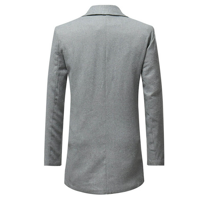 SMihono Men's Trendy Blazer Corduroy Jacket Suit Long Sleeve Tuxedo Slim  Fit Solid Sports Business Pocket Work Office Lapel Collar Formal Button  Front Stretch Suit Coat Prom Wedding Gray 4 