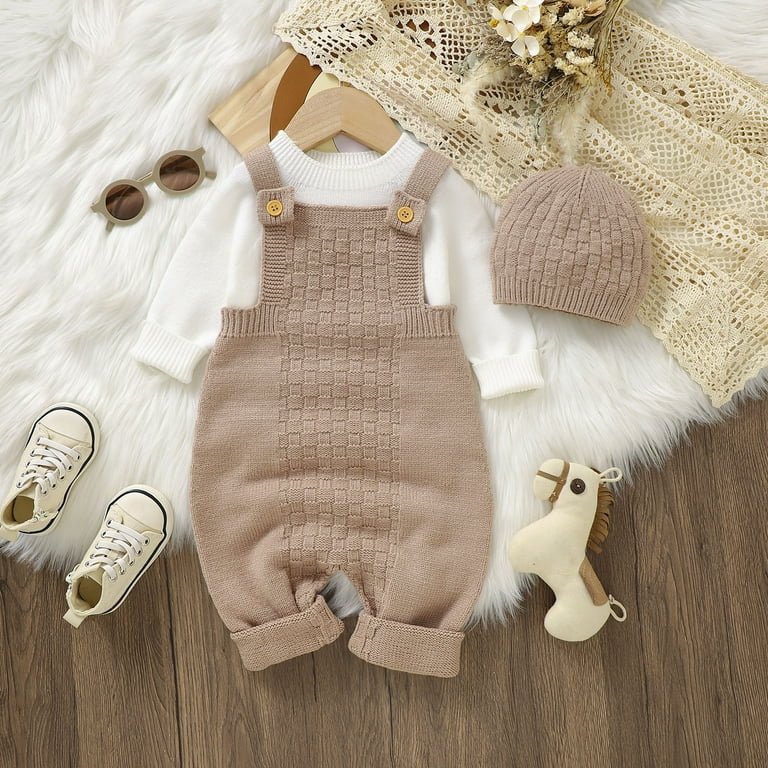 SNKSDGM Baby Rompers Boy Baby Knitted Romper Sleeveless Sweater
