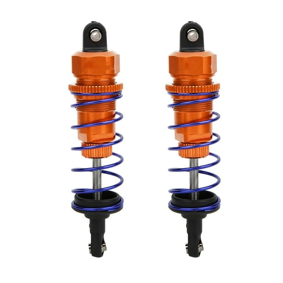 2pcs RC Car Hydraulic Adjustable Front Shocks, 92mm RC Upgrades Replacement Parts Kit, Aluminum Front Rear Shock Damper Absorber for ZD Racing 7358 1/10 RC Car (Orange)