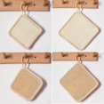 thumbnail image 3 of 1 Pcs 8" Handmade Trivets for Hot Dishes, Hot pots and Pans, Minimalist Cotton Hot Plate Mats, Woven Heat-Resistant Pot Holders Pads for Kitchen Counter Table Home（White）, 3 of 6