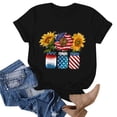 thumbnail image 2 of YDLCAFD Tops Femmes Shein Chemise Décontractée Imprimée avec Col Rond et Manches Courtes T-Shirt Hauts Graphiques Femmes Débardeurs en Coton, 2 of 3