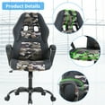 thumbnail image 2 of Dkelincs Gaming Chair Adjustable PU Leather Computer Desk Chair High Back Office Chair with 360° Rolling Wheels & Lumbar Support, Camo, 2 of 7
