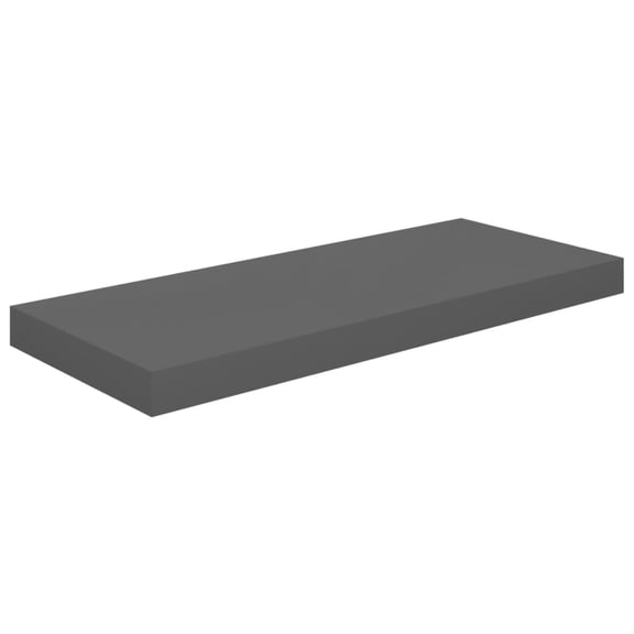 Casafoyer Floating Wall Shelf High Gloss Gray 23.6"x9.3"x1.5" MDF