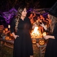 thumbnail image 2 of Agnes Orinda Women's Plus Size Halloween Outfits Dress Wedding Guest Work Midi Notched V Neck 3/4 Sleeve A-Line Dresses 1X Black, 2 of 8