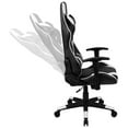 thumbnail image 6 of Bowery Hill Leather Racing Swivel Reclining Gaming Chair in Black and White, 6 of 12