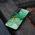 thumbnail image 4 of WIRESTER Shockproof Soft Rubber Cover Case for Samsung Galaxy A17 5G 6.7" 2025, Marble Gold And Green, 4 of 5