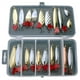 thumbnail image 1 of Fiudx Juego de Señuelos de Pesca Metálicos, 20 Cebos Duros con Lentejuelas, Anzuelos de Colores Brillantes, Ideal para Pescadores de Agua Salada, Color Plateado y Dorado, 215 G., 1 of 2