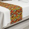 thumbnail image 2 of Cartoon Bed Runner, Colorful Robot Monsters Sci Fi Style Retro Game Cyborg Fantasy Alien Pattern, Decorative Accent Bedding Scarf for Hotels Homes and Guestrooms, King, Multicolor, by Ambesonne, 2 of 2