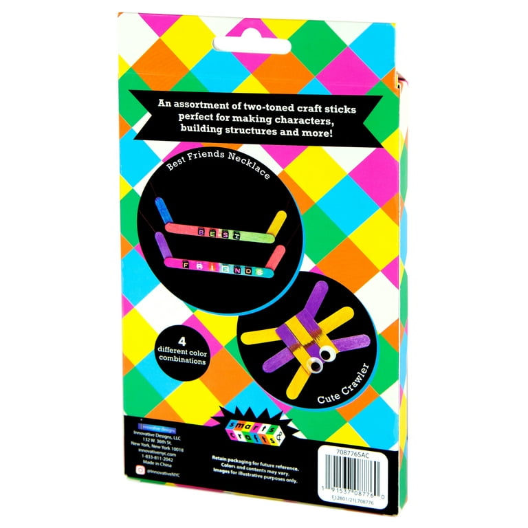 Smarts & Crafts Glitter Paper Pad + Dip-Dyed Craft Sticks + Craft Supply  Library 