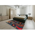 thumbnail image 4 of Ahgly Company Indoor Rectangle Abstract Red Oriental Area Rugs, 6' x 9', 4 of 6