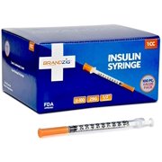 Angle View: Brandzig Ultra-Fine Insulin Syringes 29G 1cc 1/2" 100-Pack