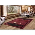 thumbnail image 2 of United Weavers Cottage Area Rug 2055 41234 Treetops Burgundy Sunset Repeat 2' 7" x  4' 2" Rectangle, 2 of 3