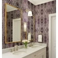 thumbnail image 4 of S4Sassy Self-Stick Decorative Boho Wallpaper, Diamond Geometric Print Wall Paper, Textured Vinyl Waterproof Contact Paper, Purple, 25"X 120" Removable Renter Friendly Walls Covering For Bedroom, Room, 4 of 8