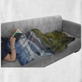 thumbnail image 6 of Scotland Soft Flannel Fleece Throw Blanket, Scottish Highlands Greenery and Lake Cloudscape Sea View Deserted Rural Area, Cozy Plush for Indoor and Outdoor Use, 70" x 90", Multicolor, by Ambesonne, 6 of 6