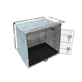 thumbnail image 6 of Botany Dog Crate Cover, Watercolor Nature Pattern with Leafy Branch in Aqua Color Platte, Easy to Use Pet Kennel Cover Small Dogs Puppies Kittens, 7 Sizes, Violet Blue Aqua, by Ambesonne, 6 of 6