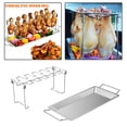 thumbnail image 4 of S SERENABLE Loviver Chicken Wing Leg Rack w/ Pan for Grill Smoker Oven Roaster BBQ Accessory, 4 of 9