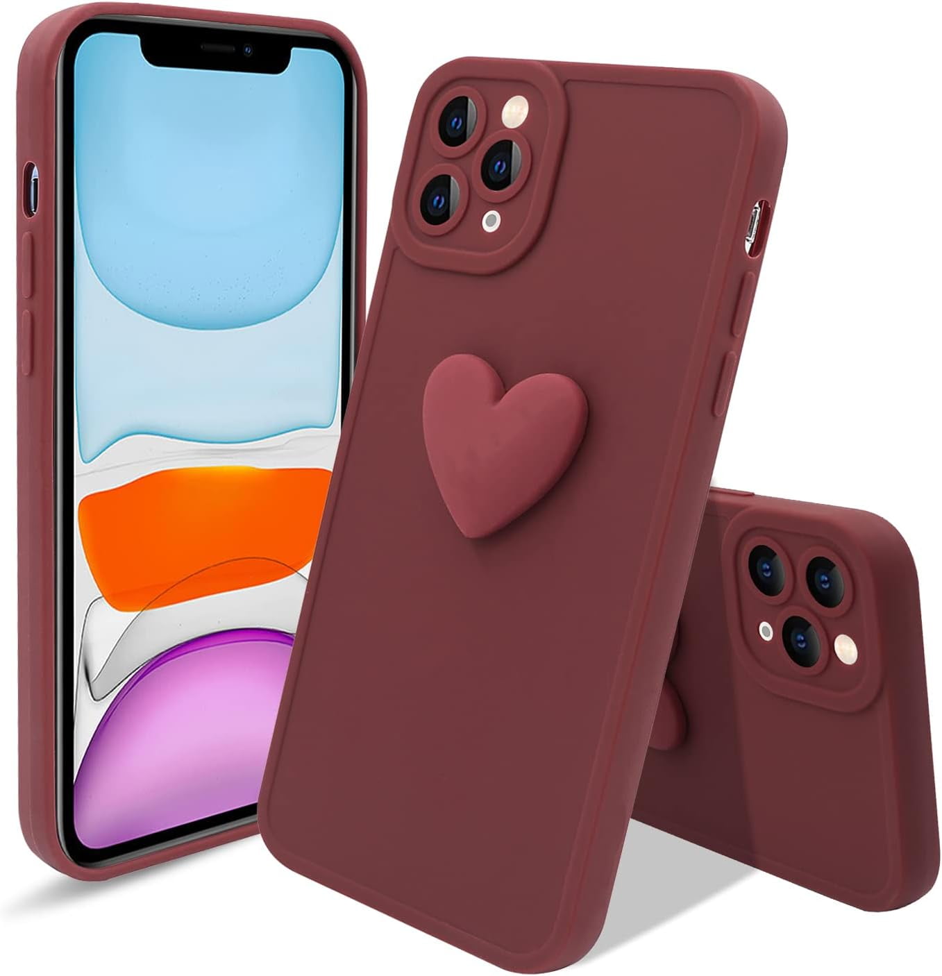 Case for iPhone 13 (6.1 inch), TPU Kawaii Shockproof Protective