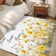 thumbnail image 5 of Spring Yellow Floral Area Rugs Collection 3'x5', Farmhouse Country Flower Butterflies Non Slip Indoor Rectangle Throw Runner Rug Floor Mat Carpet for Living Room Dining Table Bedroom Nursery, 5 of 9